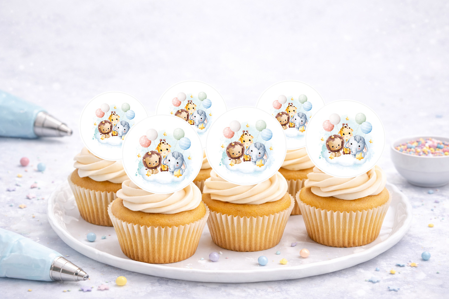 Muffinaufleger Tiere