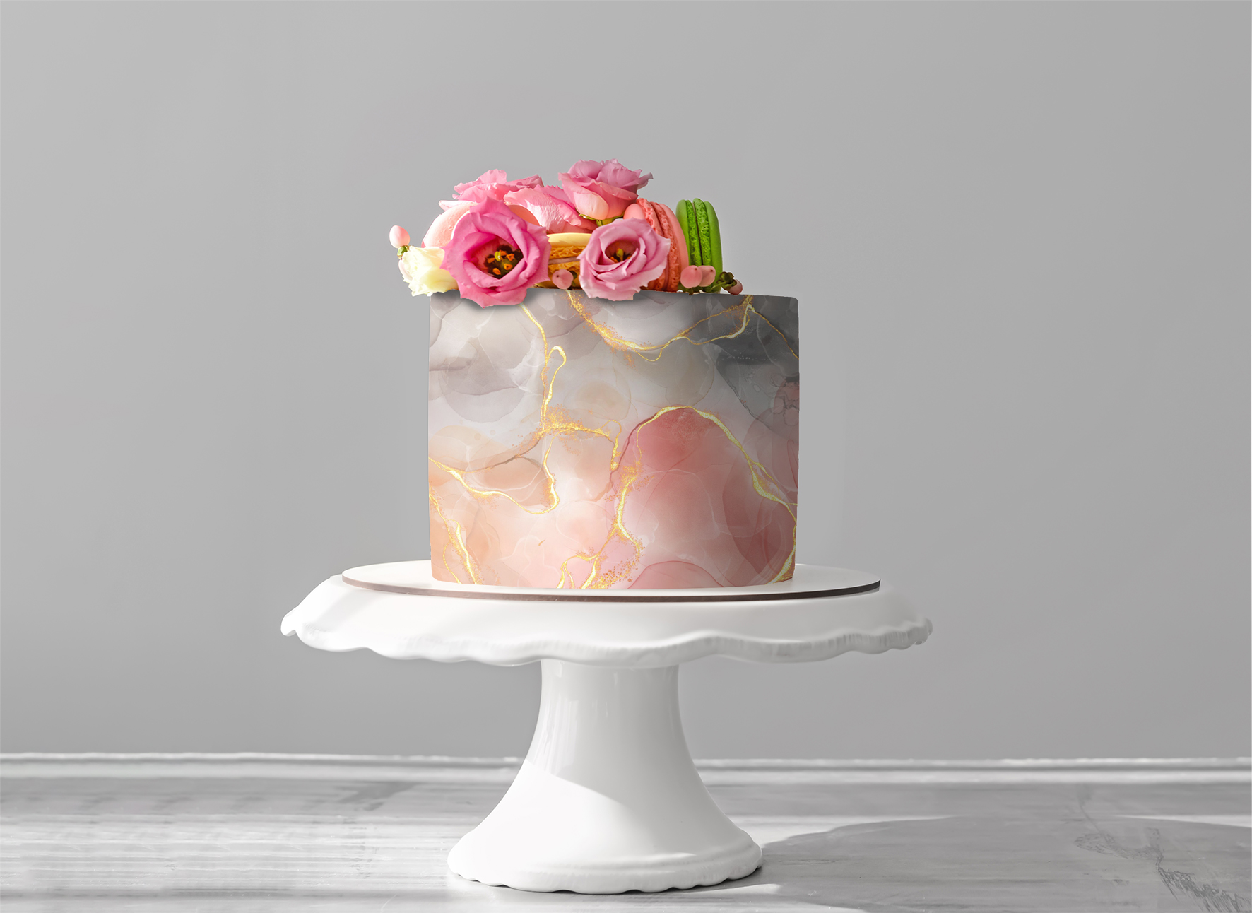 Deko Fondant pastell und gold