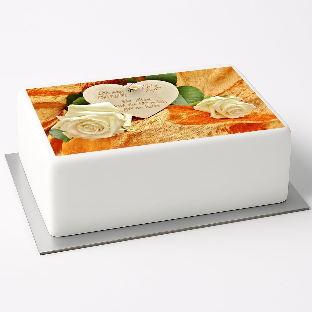 Tortenaufleger Danke