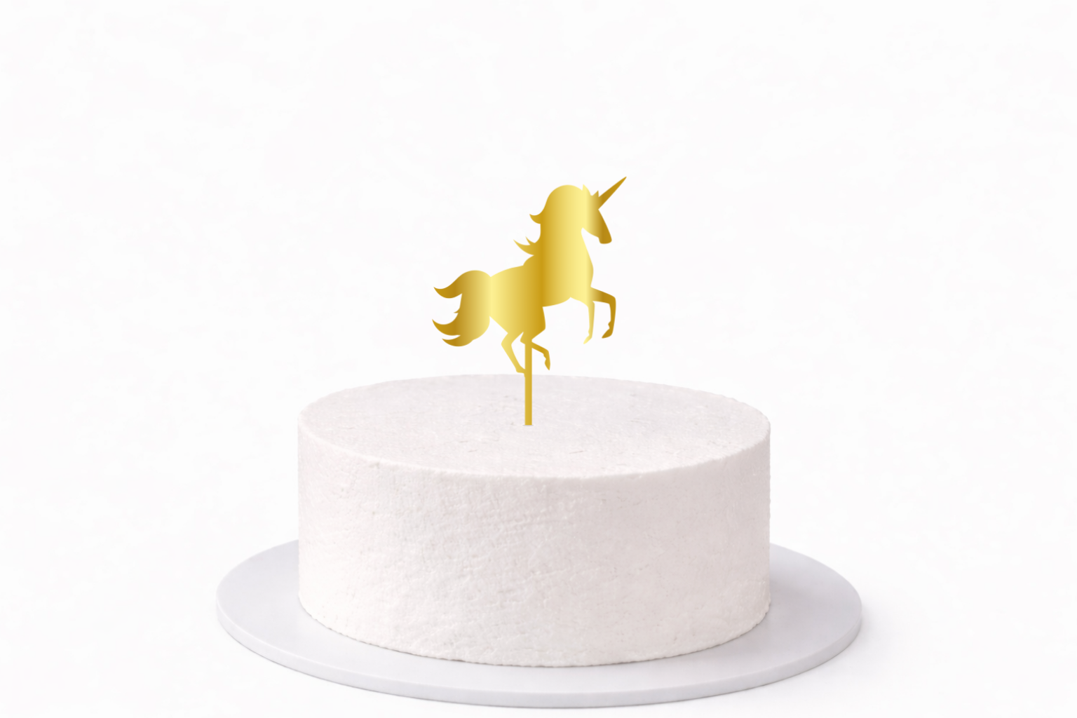 Cake Topper Einhorn gold