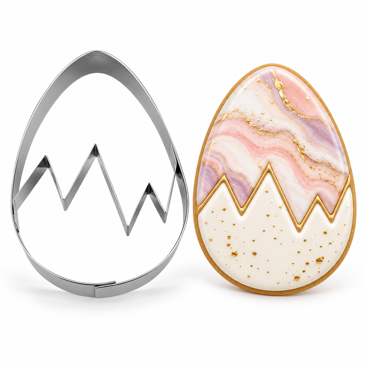 🥚 Ei mit Prägesteg – Ausstecher & Prägeform für essbare Cake Deko