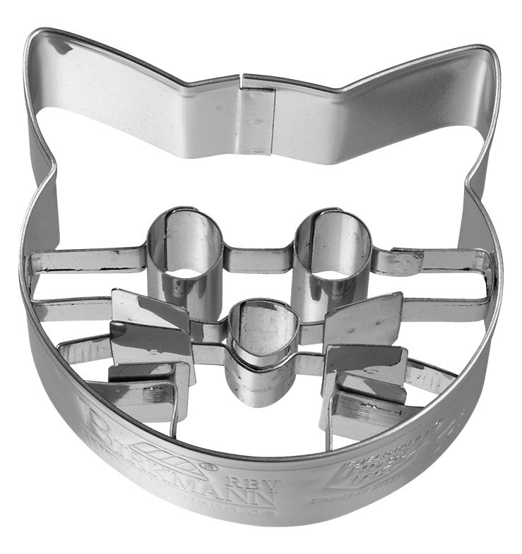 Ausstechform Katzenkopf mit Prägung