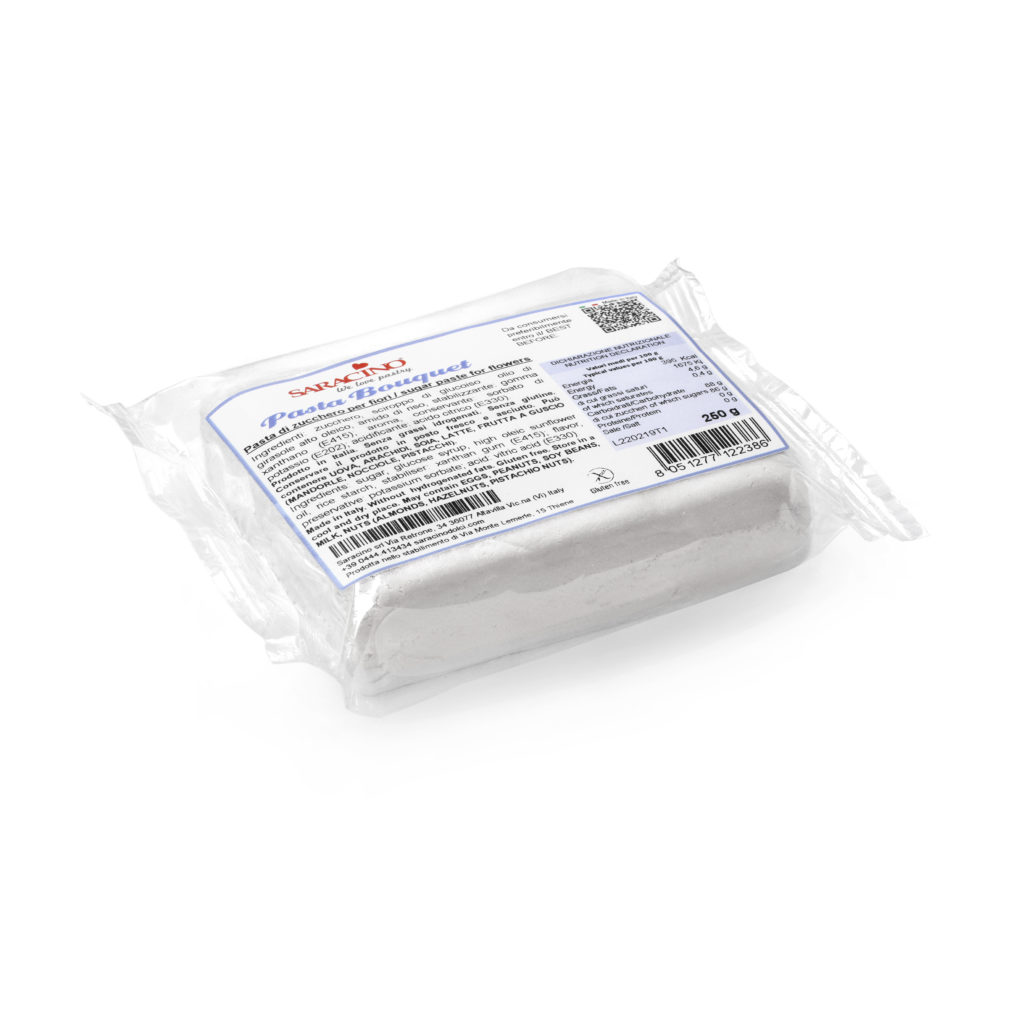 Saracino Pasta Bouquet weiß 250 g – Blütenpaste für Zuckerblumen