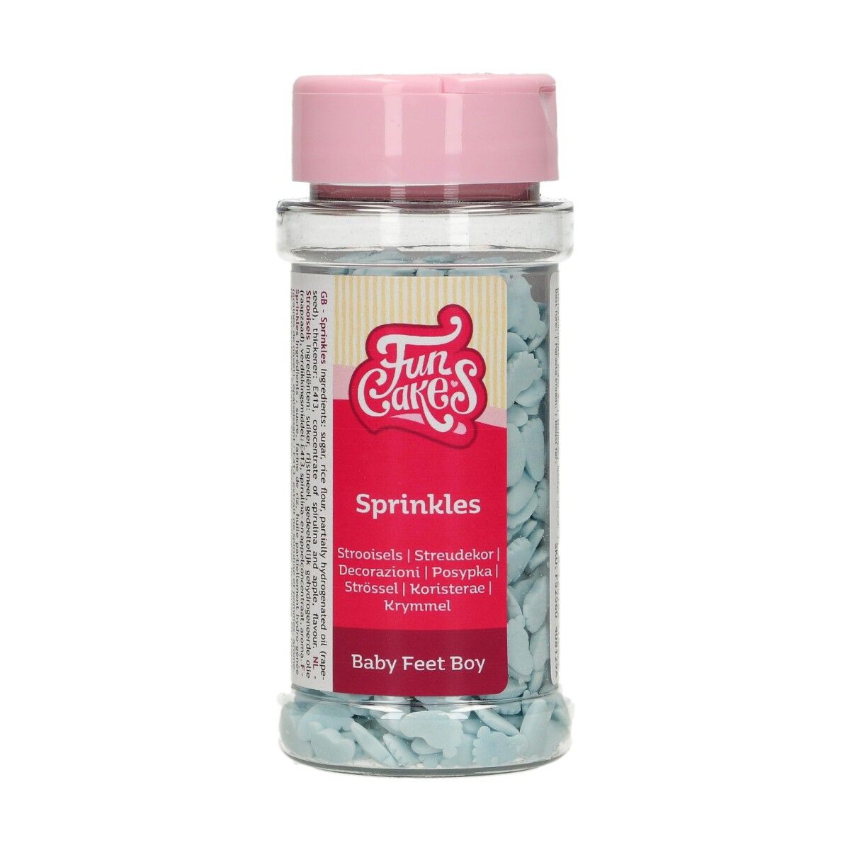 Streudekor Baby-Füßchen Blau 55g