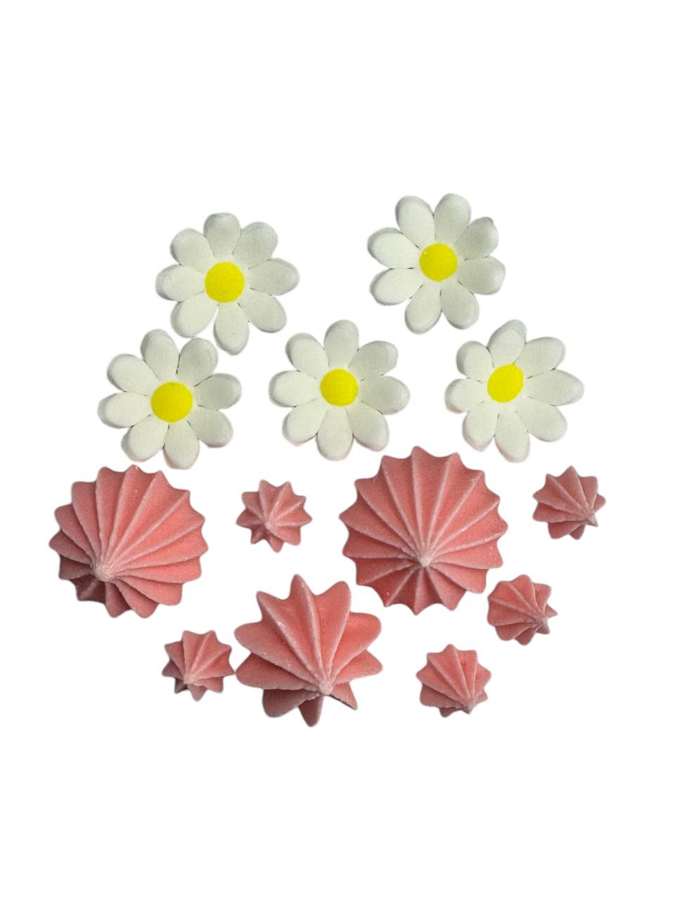 Baisertröpfchen & Zuckerblumen Set