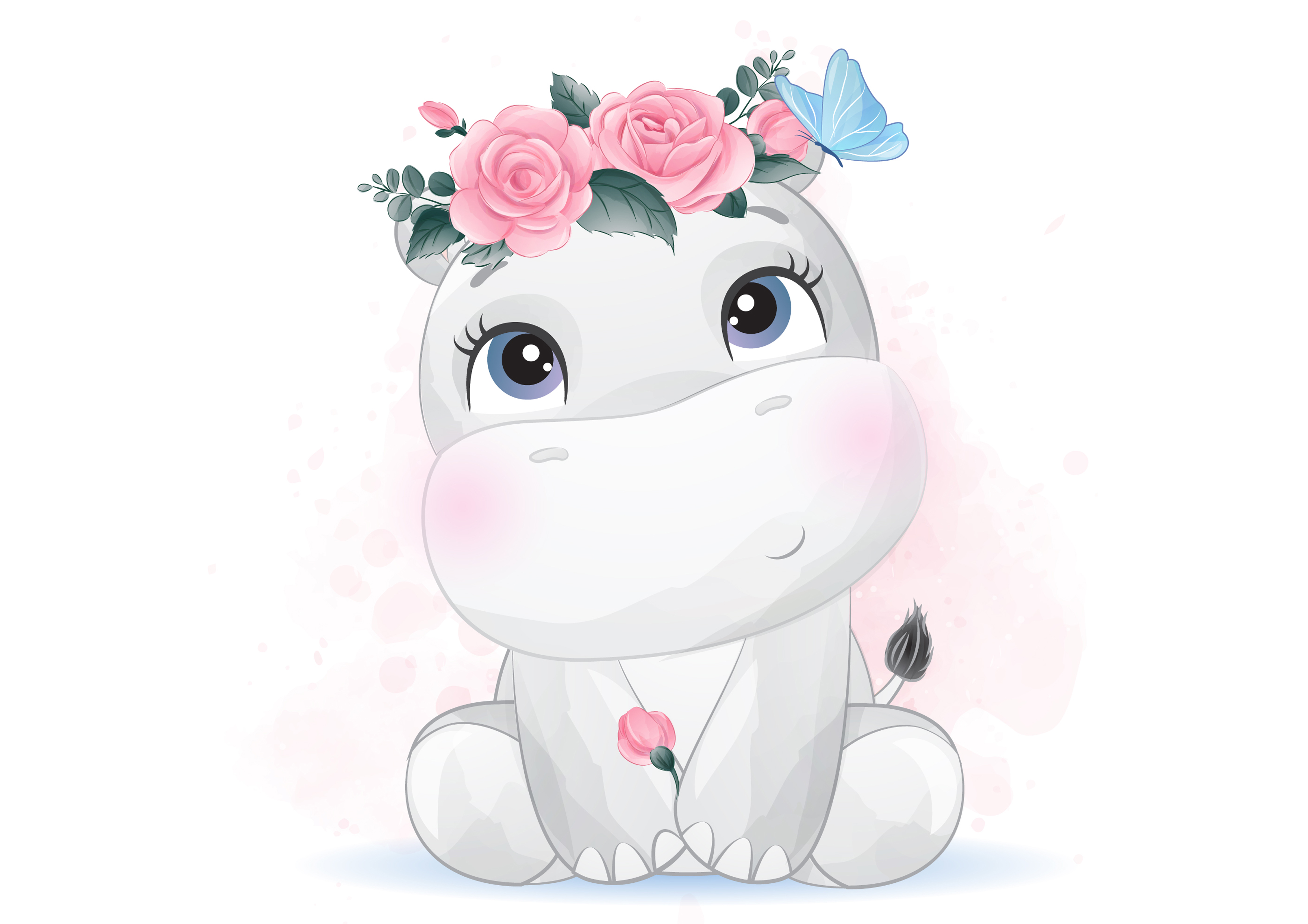 Deko Fondant Nilpferd