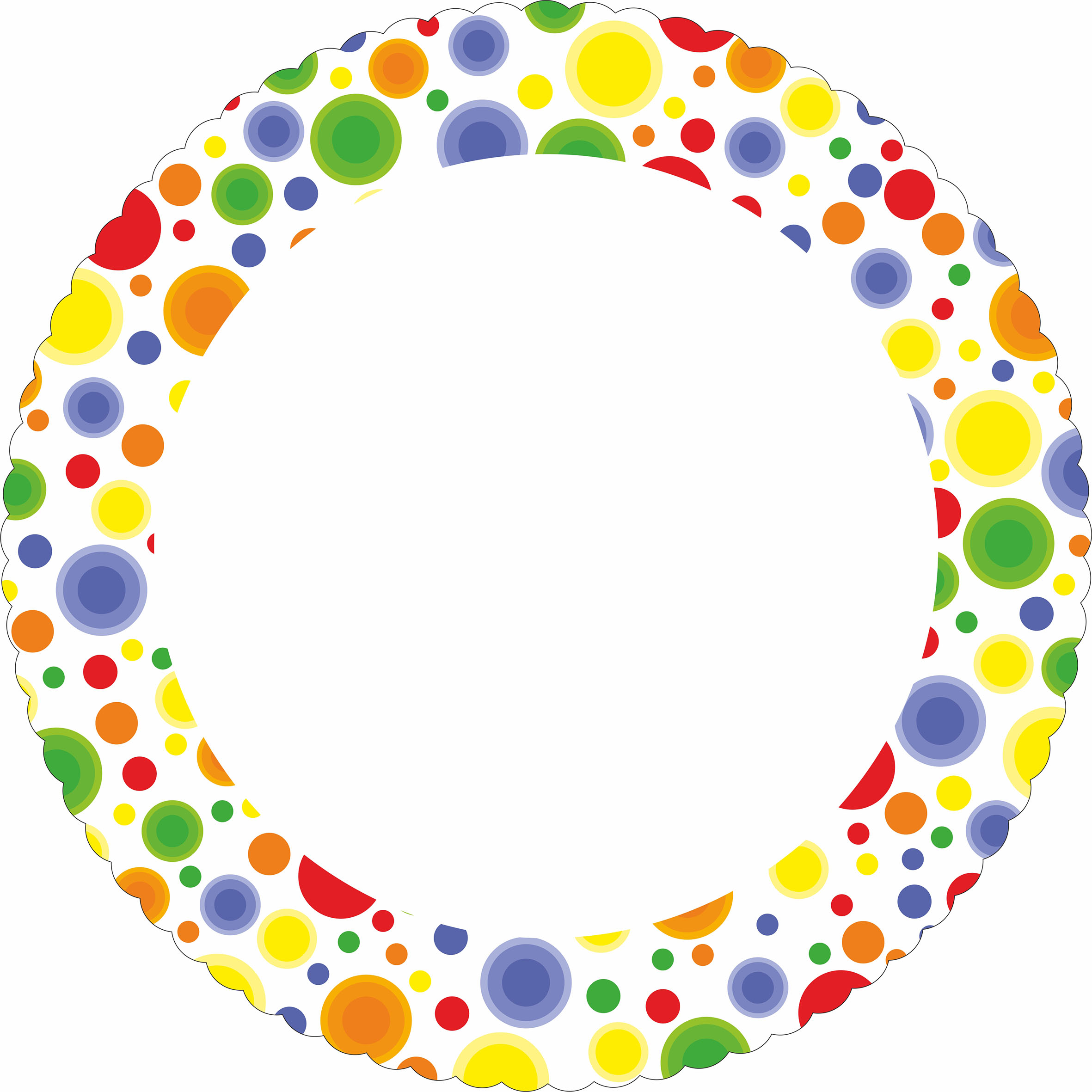 Tortenplatte mit Design bunte Kreise