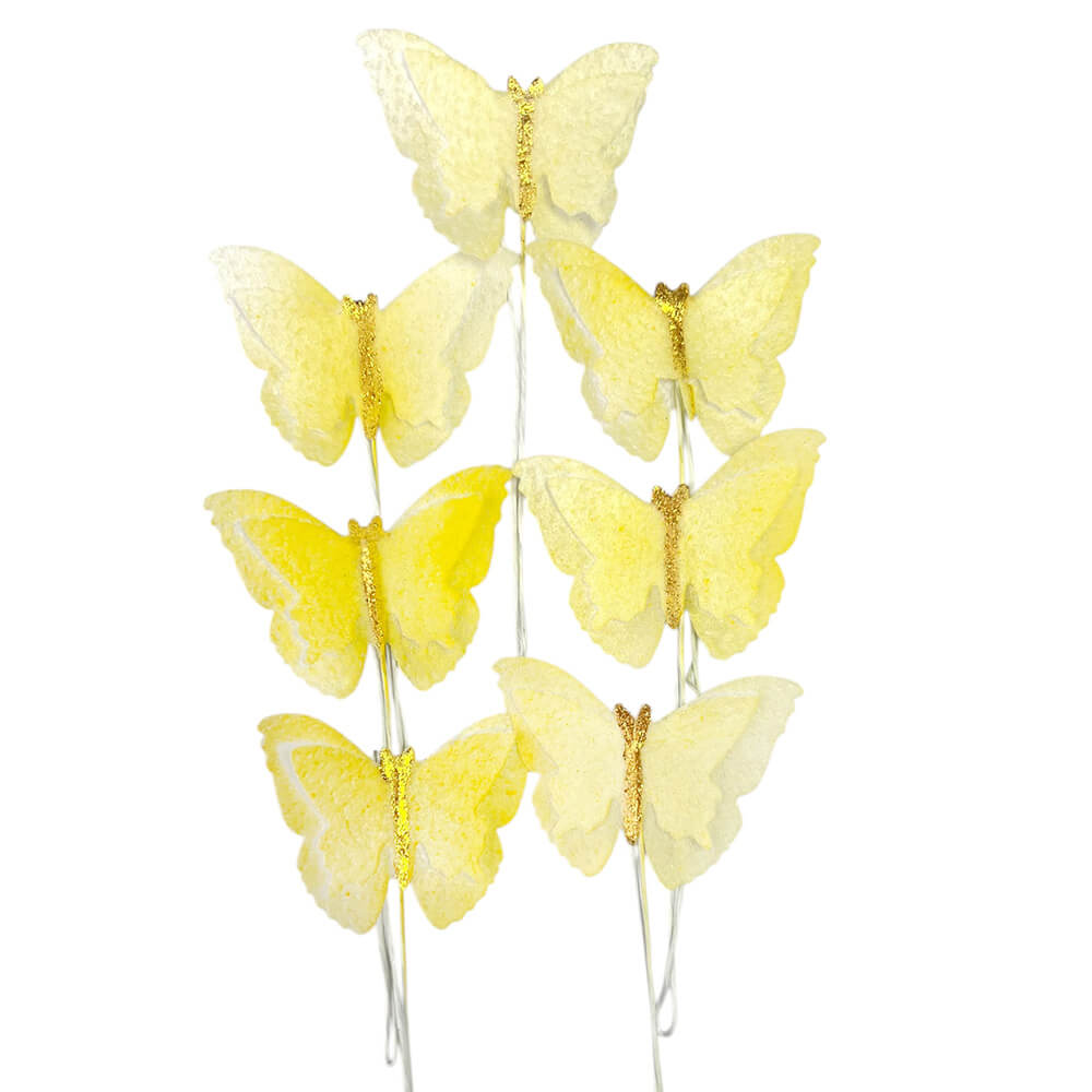 🦋 Essbare Oblaten-Schmetterlinge Gelb