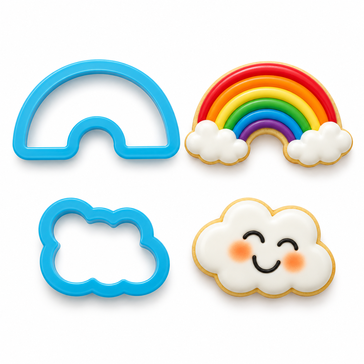 Ausstecher Set Wolke und Regenbogen