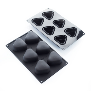 Martellato Triangle Silikonform BlackSil – Dreiecksform für 6 Monoporzionen Dessertform