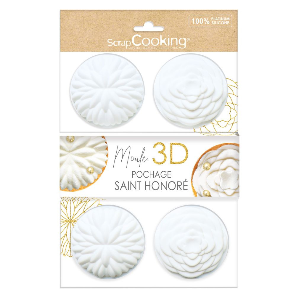 Silikonform 3D „Saint-Honoré“ Ø7 cm – für elegante Mini-Tartelettes