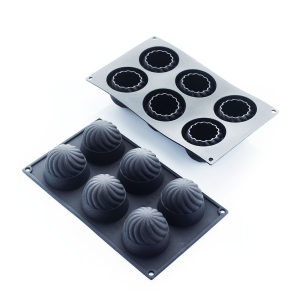 Martellato Twist Silikonform BlackSil – Kugelform gedreht für 6 Monoporzionen