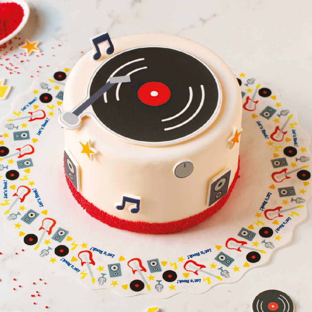 Zuckerdekoration Disco 2D – 7-tlg. Tortentopper Set für Disco Party Torten