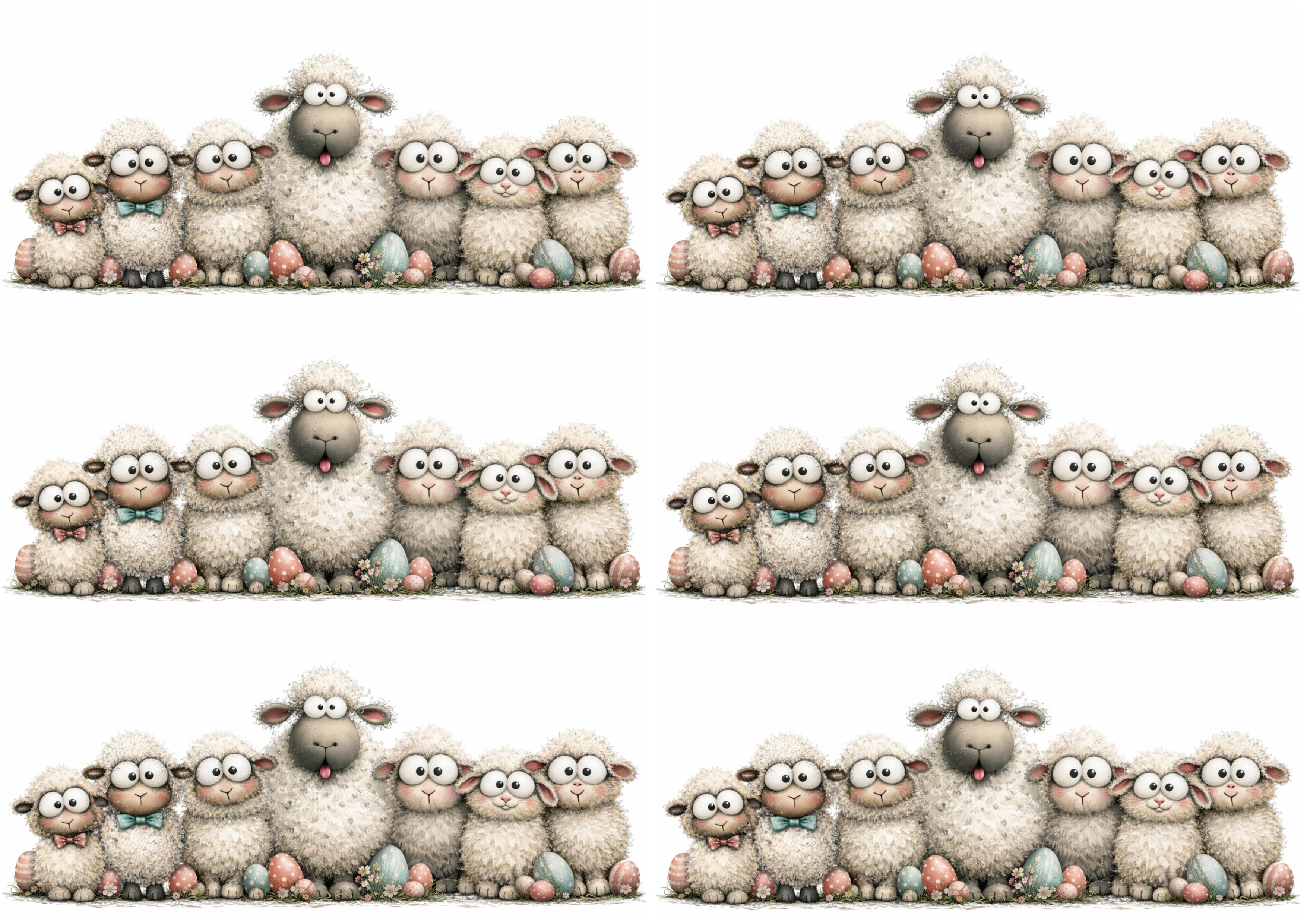 Tortenband Ostern Schafe