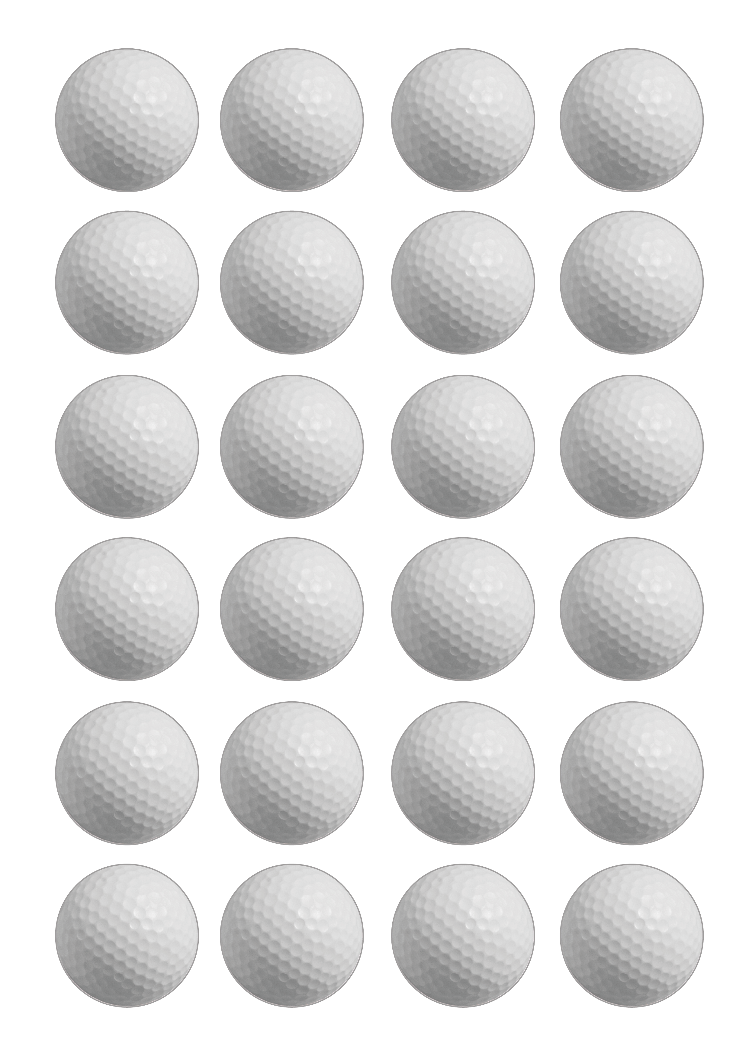 Muffinaufleger Golfbälle