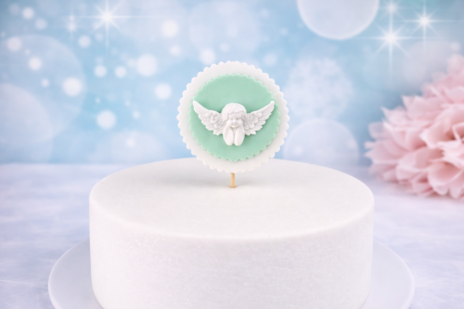 Cake Topper Engel mintgrün