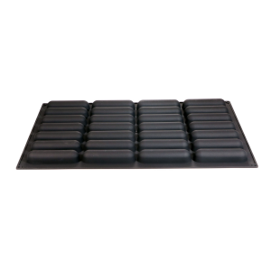 Martellato Eclairform für Monoportionen – Großformat Silikonform BlackSil, 28 Mulden