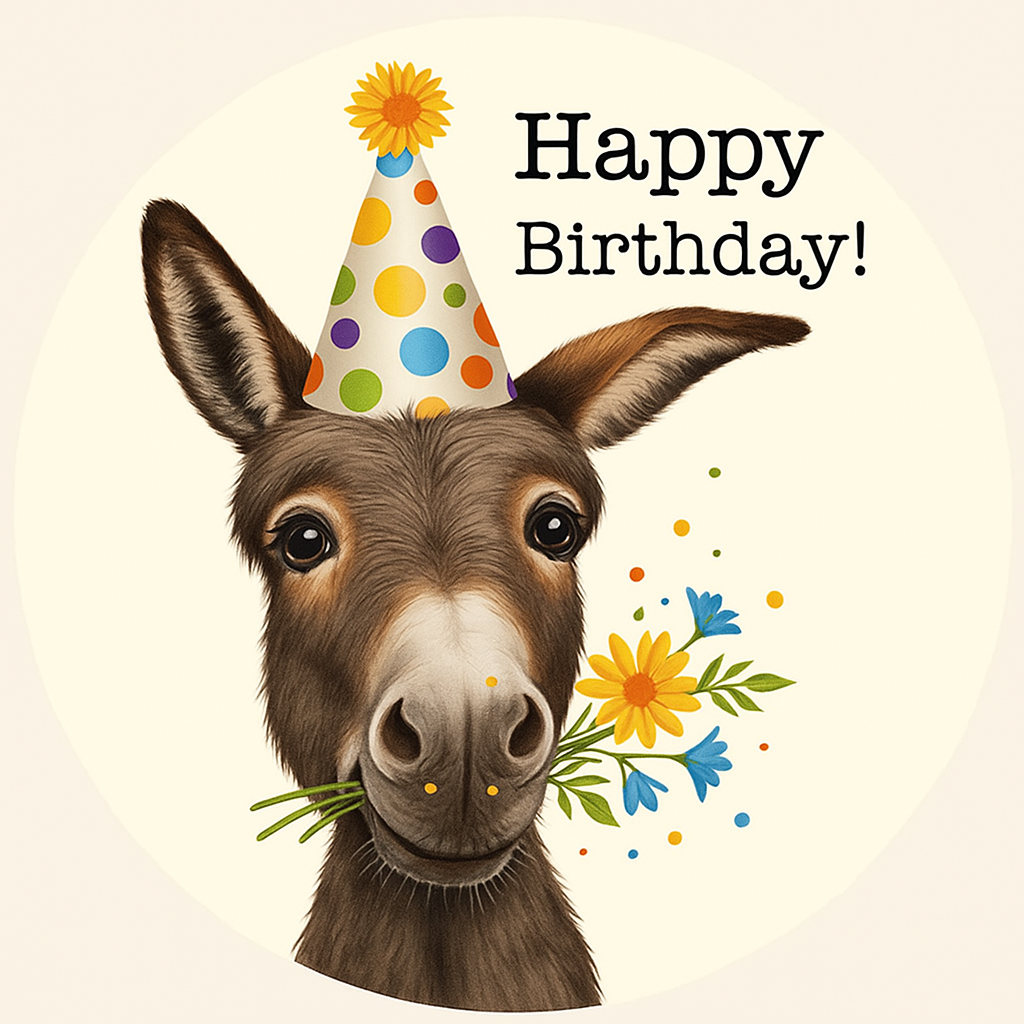 Tortenaufleger Geburtstagsesel