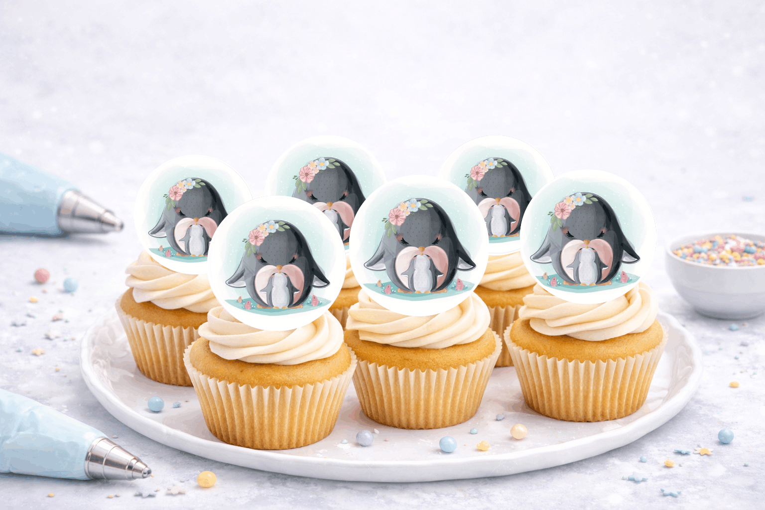 Muffinaufleger Pinguin