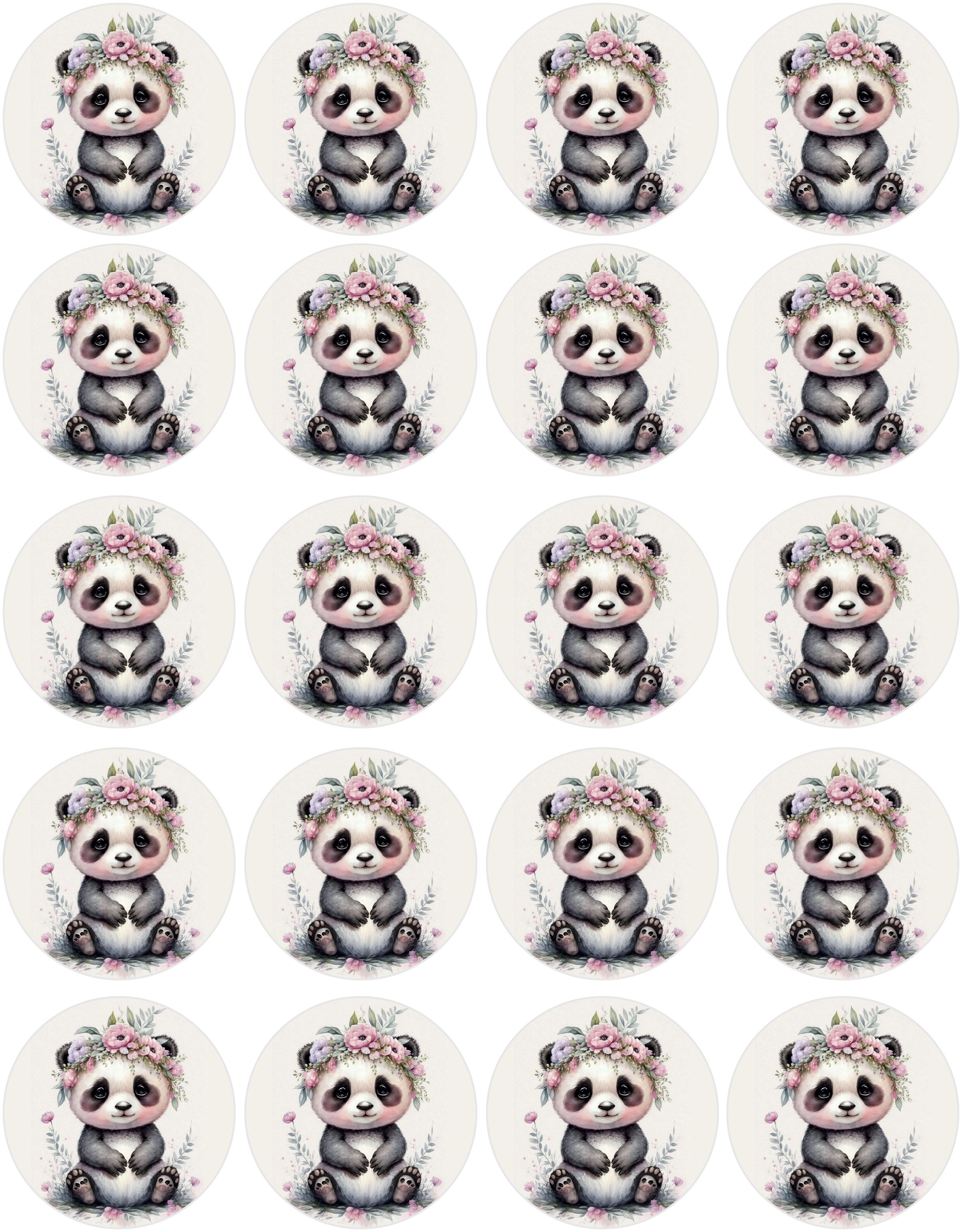 Muffinaufleger Panda Bär