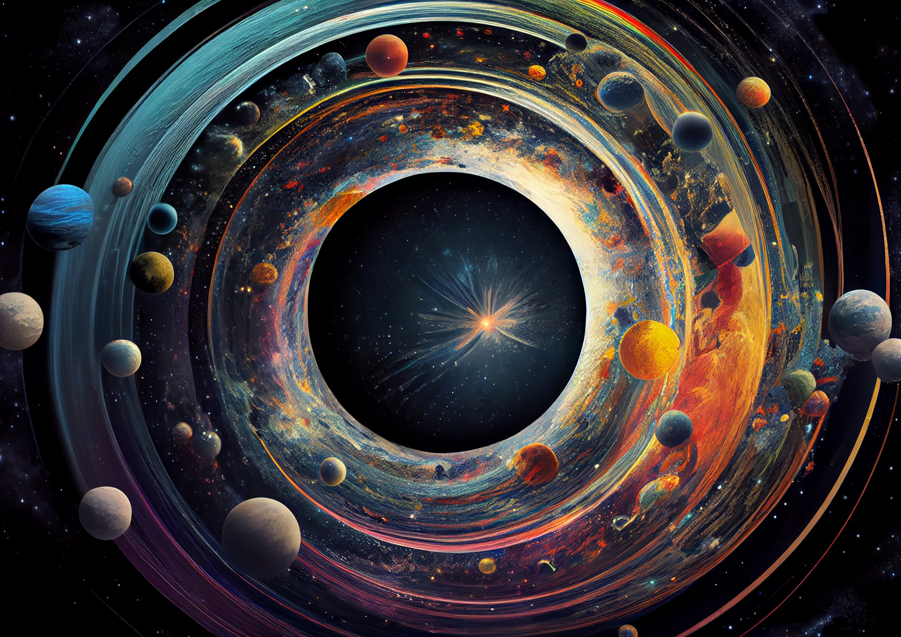 Deko Fondant Weltraum Universum