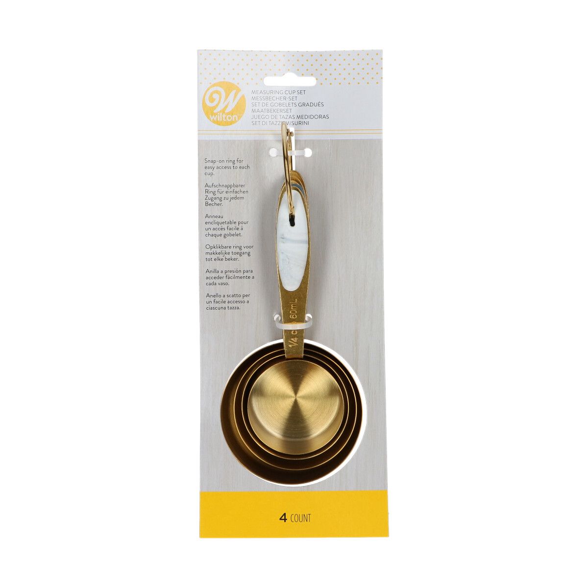 Wilton Gold Metall Messbecher 4 teilig