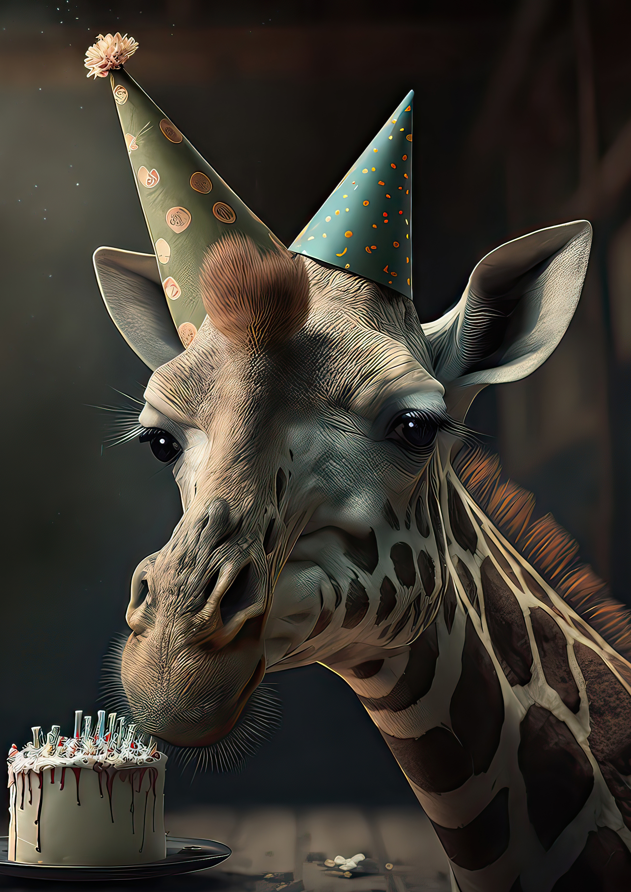 Rouladendekor Happy Birthday Giraffe