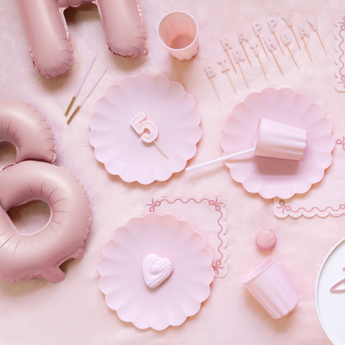 Geburtstagskerzen rosa / gold 