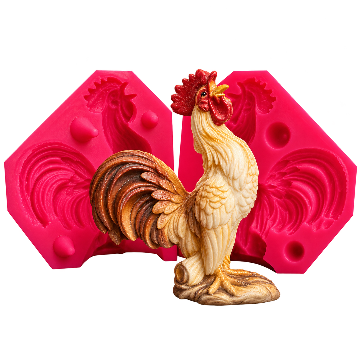 Silikonform Hahn