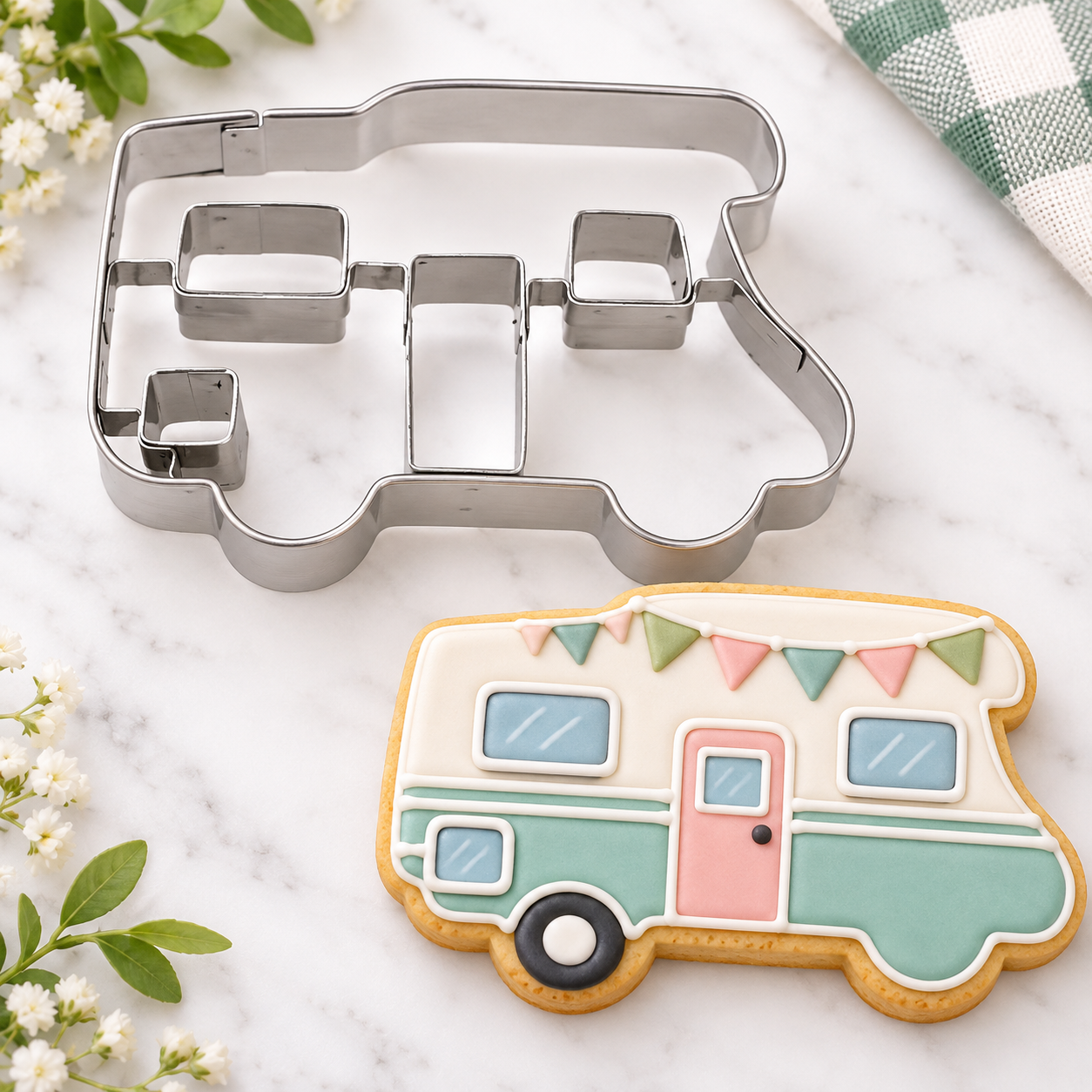 Ausstecher Wohnmobil / Wohnwagen 8 cm – mit Innenprägung
