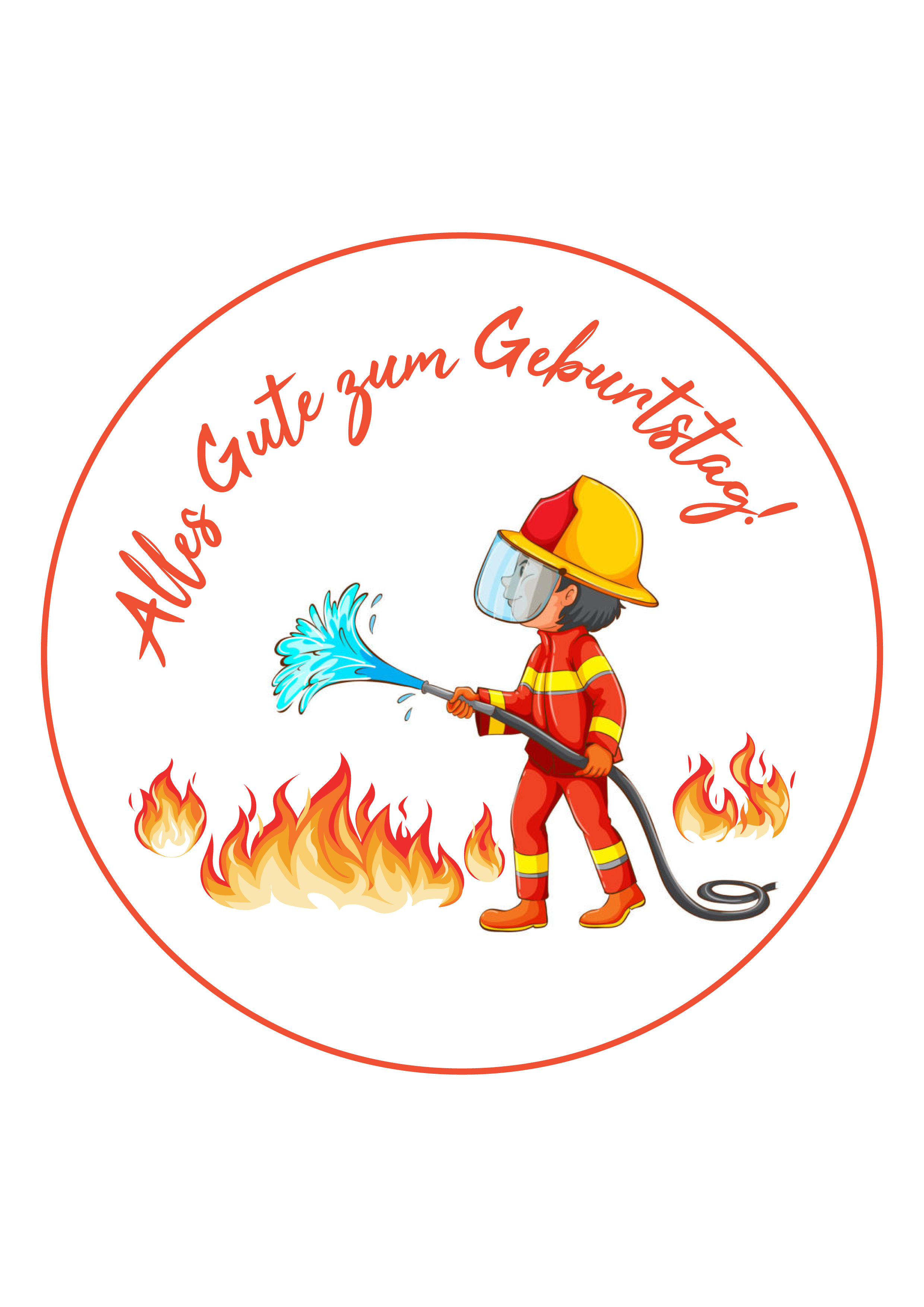 Feuerwehr Tortendekoration, Zubehör - Themen - Kindergeburtstag