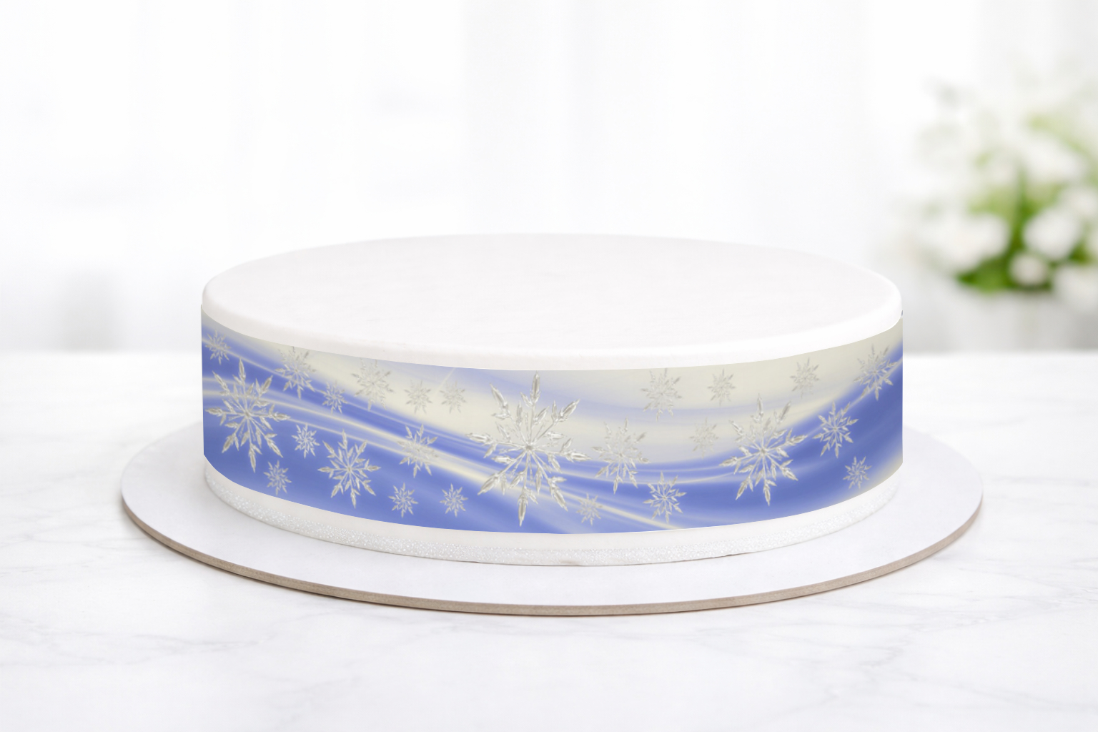 Tortenband Schneeflocke