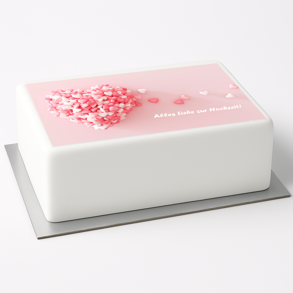 Tortenaufleger Hochzeit