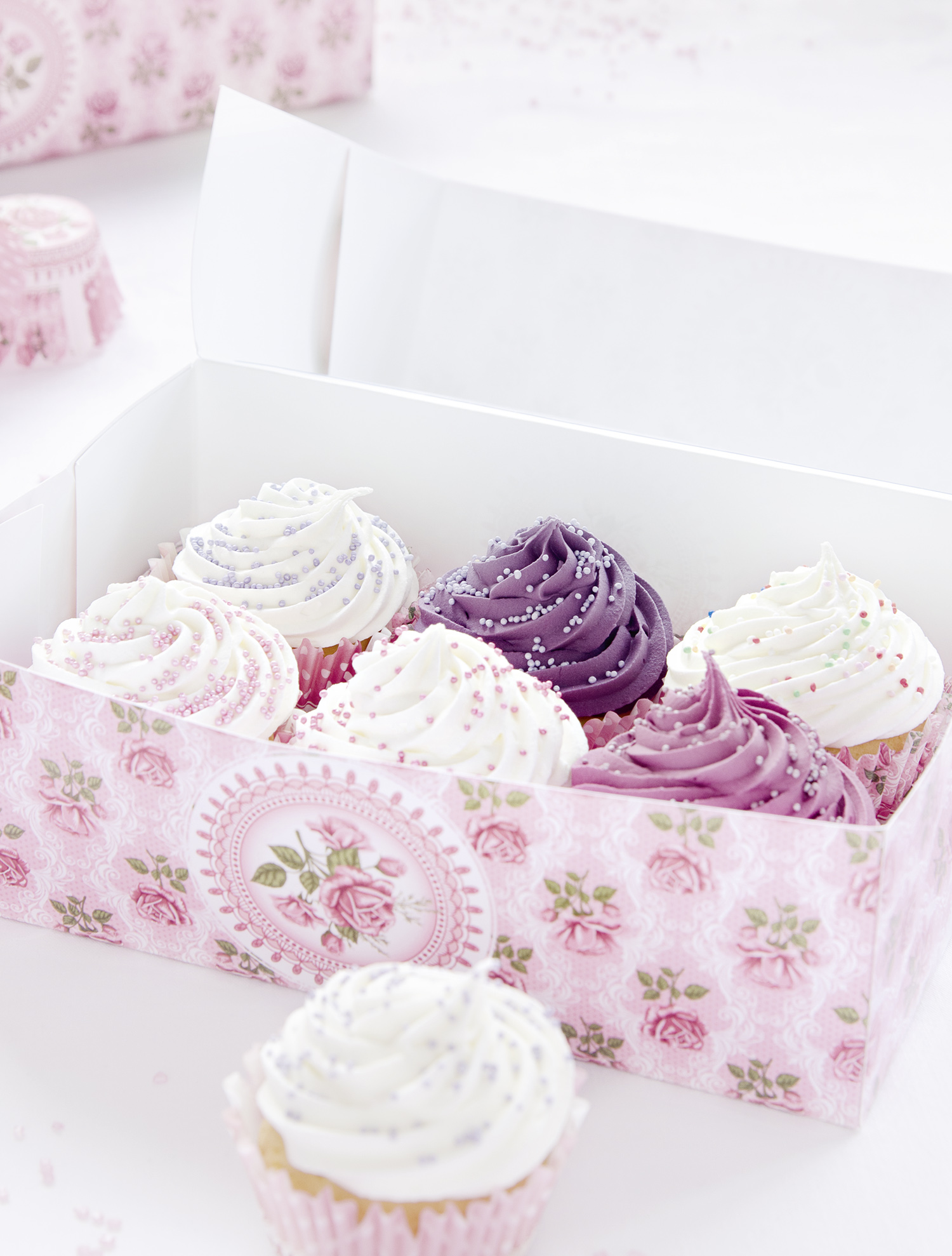 Muffin- & Cupcakebox Rosengarten