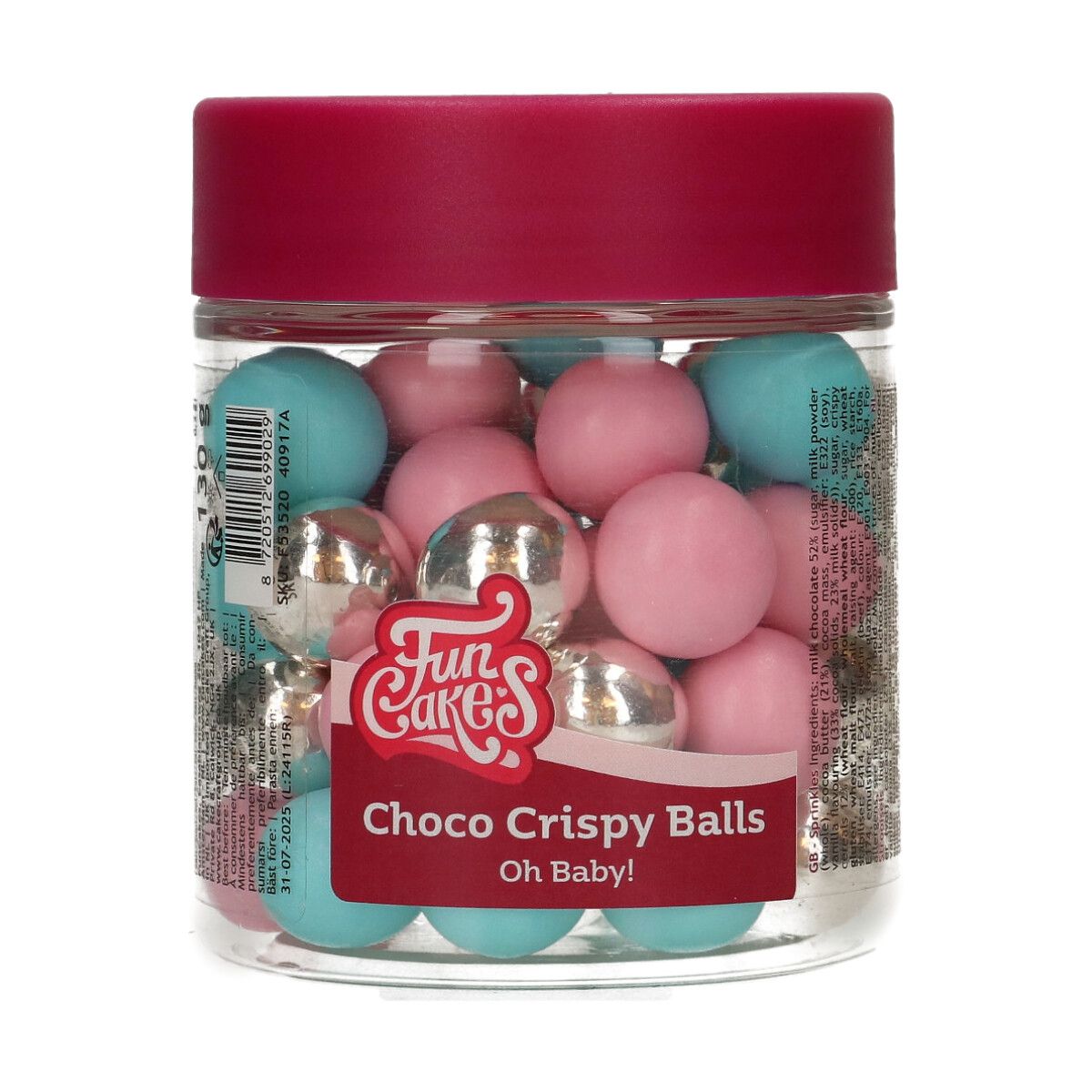 FunCakes Choco Crispy Balls - Oh Baby! 130g