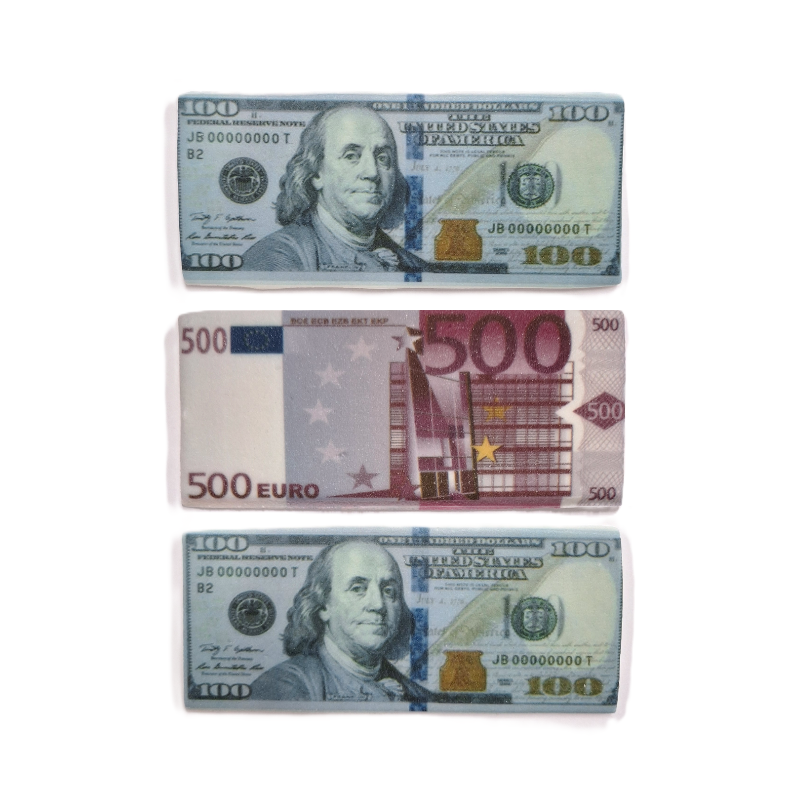 Essbare Geldscheine aus Zuckermasse