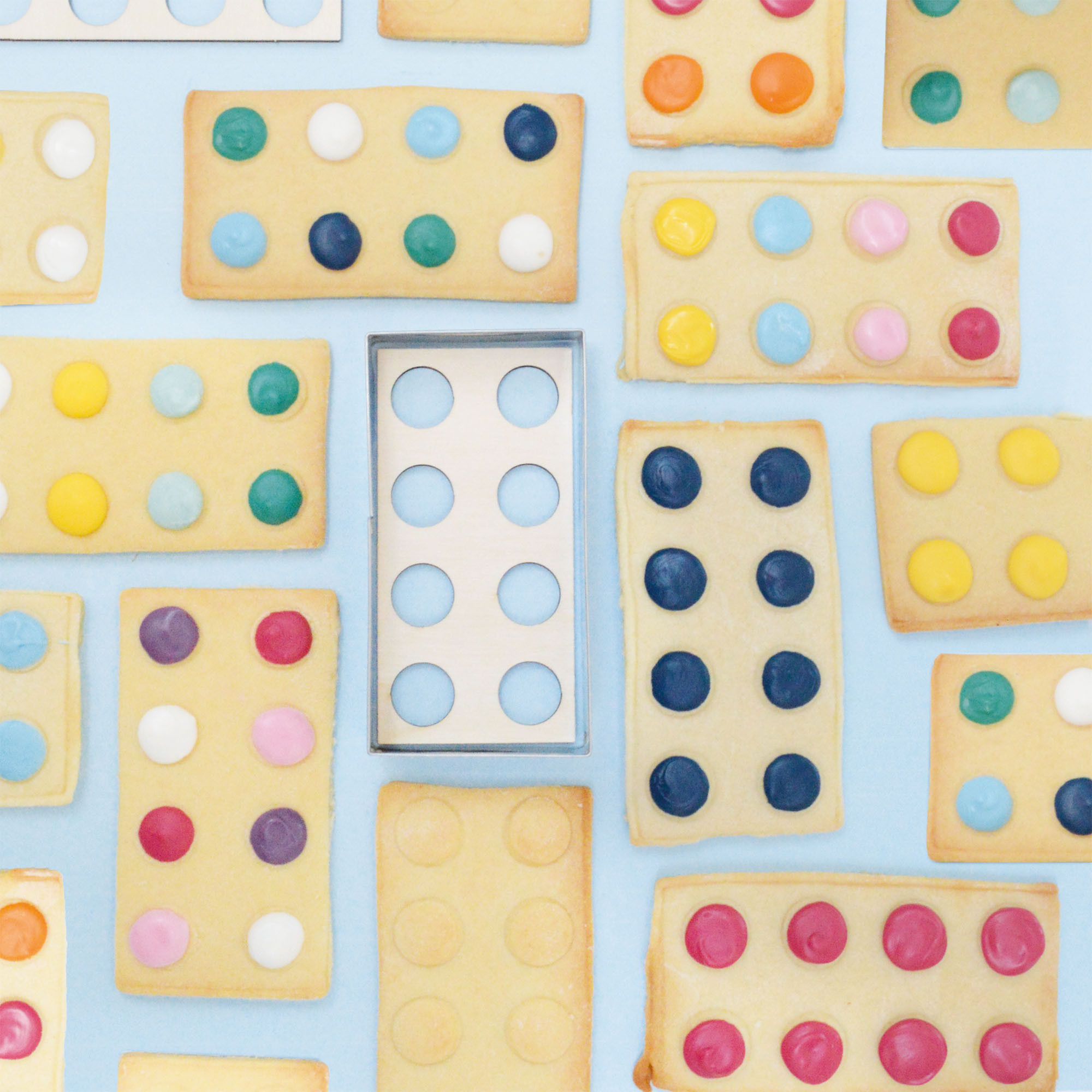 Ausstechform & Holz-Prägeform „Baustein“ – Set für kreative Kekse