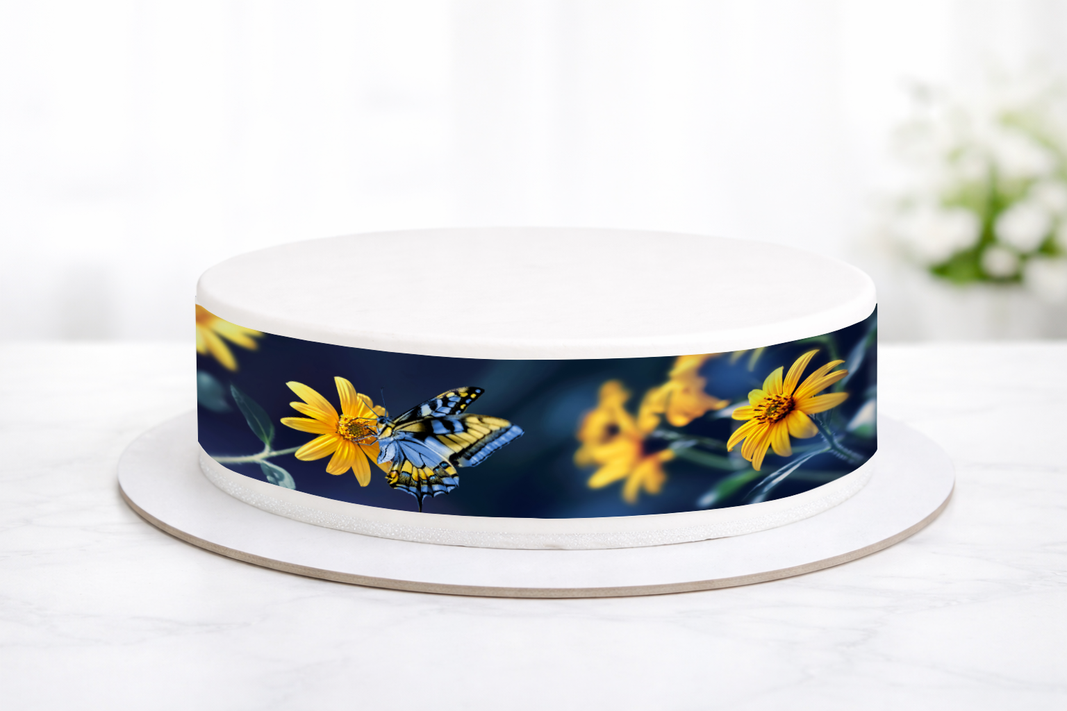 Tortenband Blumen 