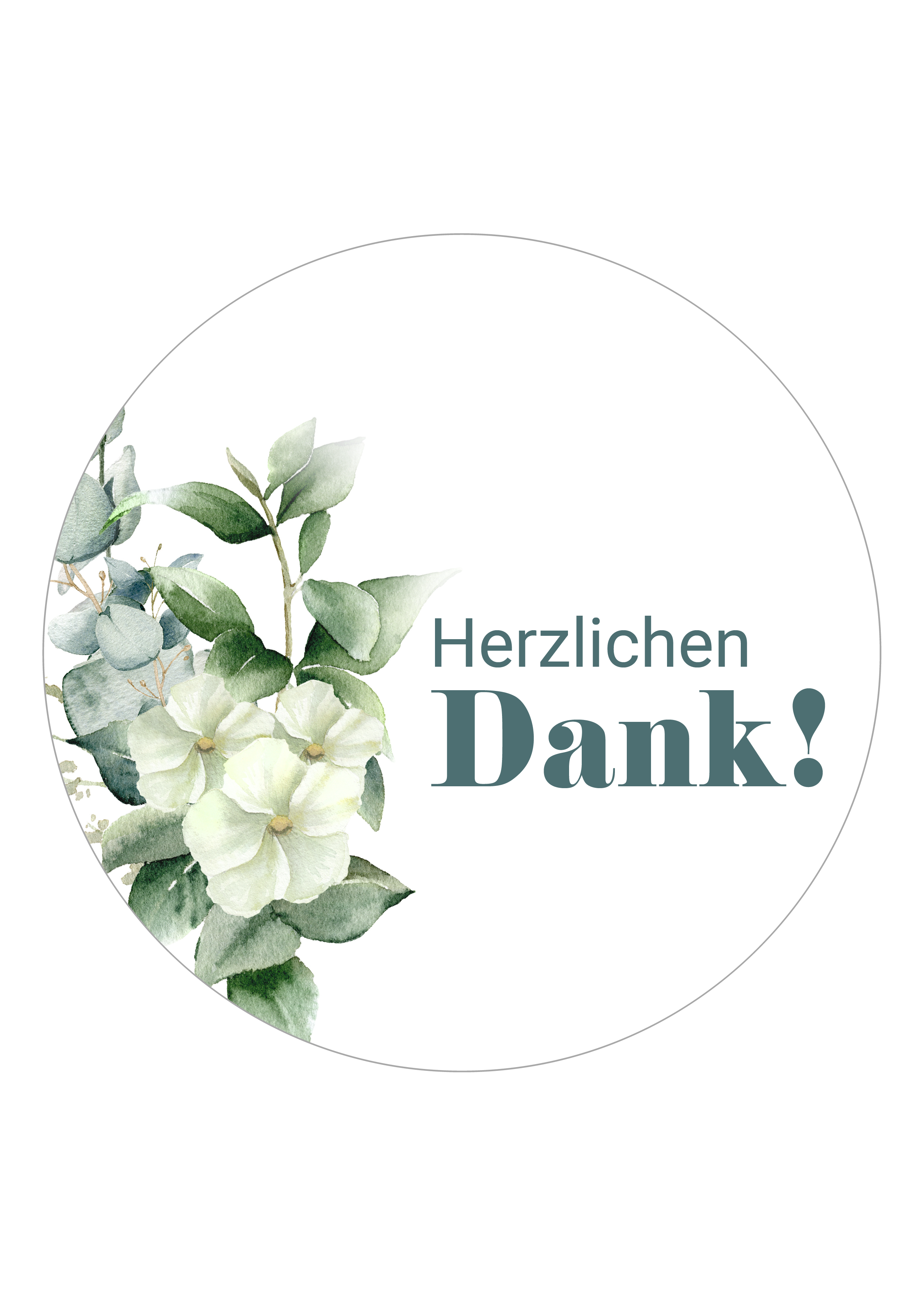 Tortenaufleger Herzlichen Dank 