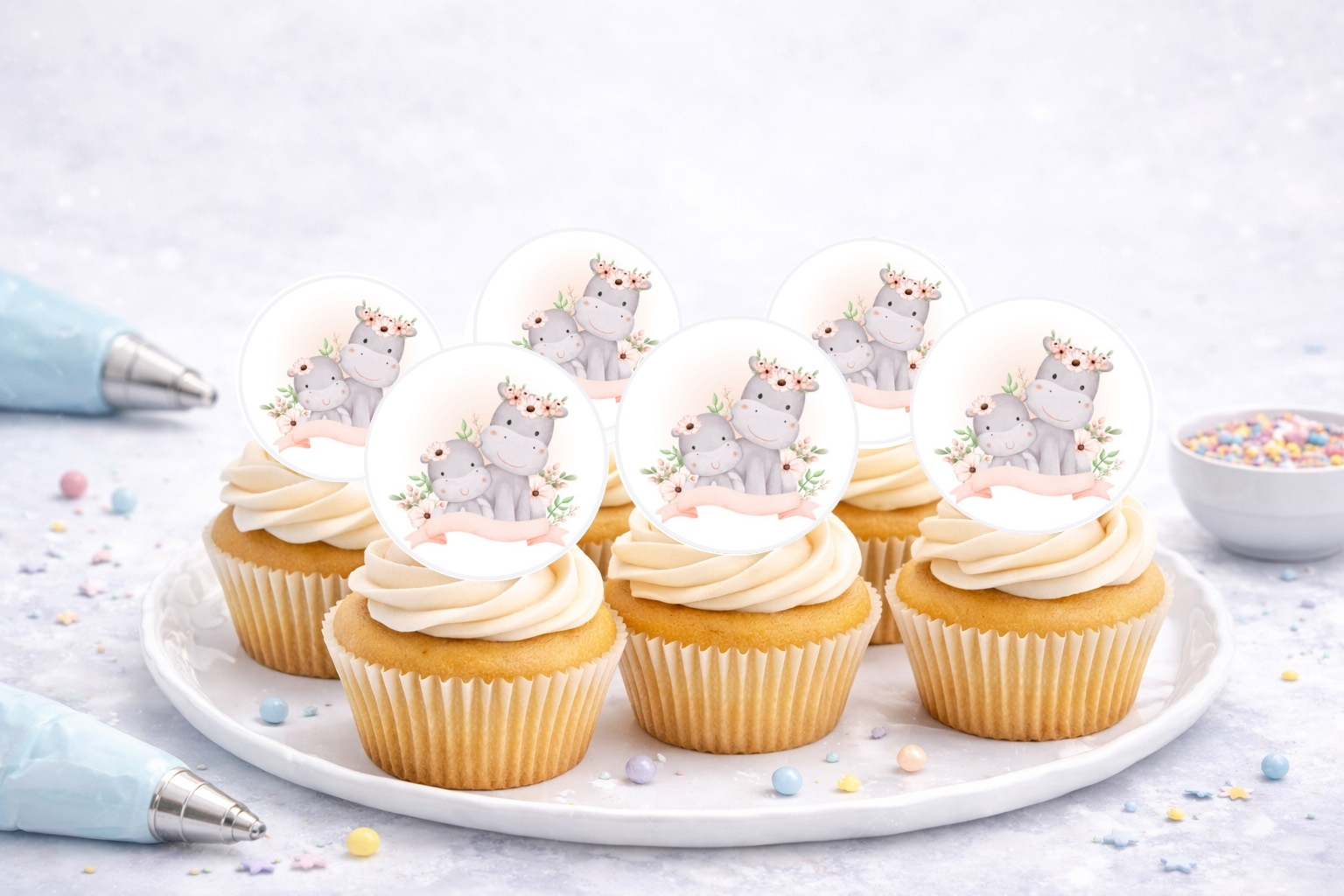 Muffinaufleger Nilpferde