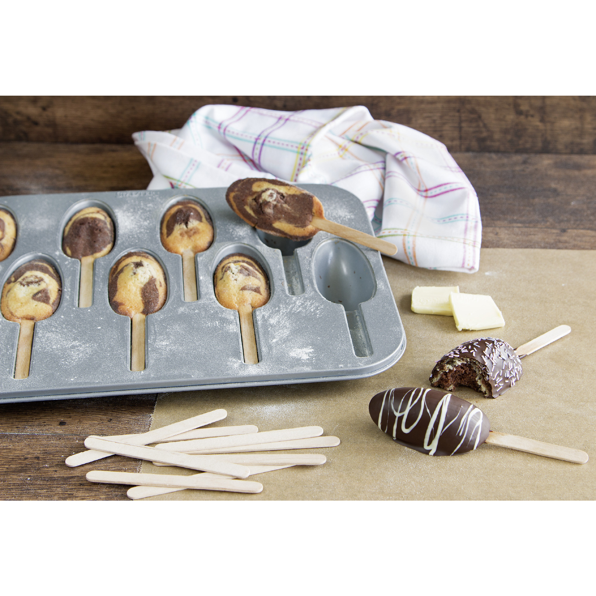 Lollie-am-Stiel-2 Kuchen am Stiel - Lolli Backblech