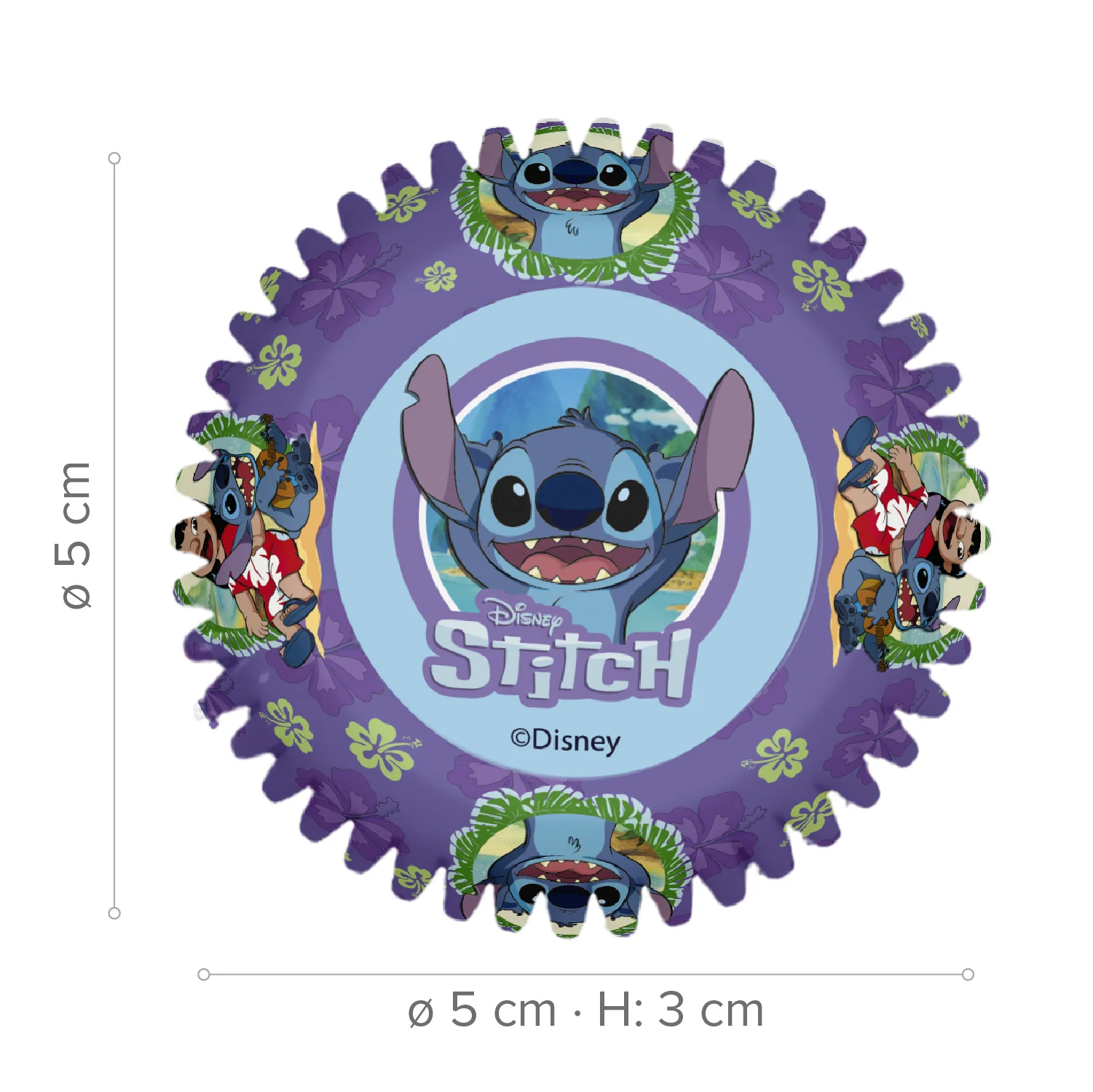 Stitch Muffinförmchen 25 Stück – Cupcake Papierförmchen Ø 5 cm für Kindergeburtstag & Motto-Party