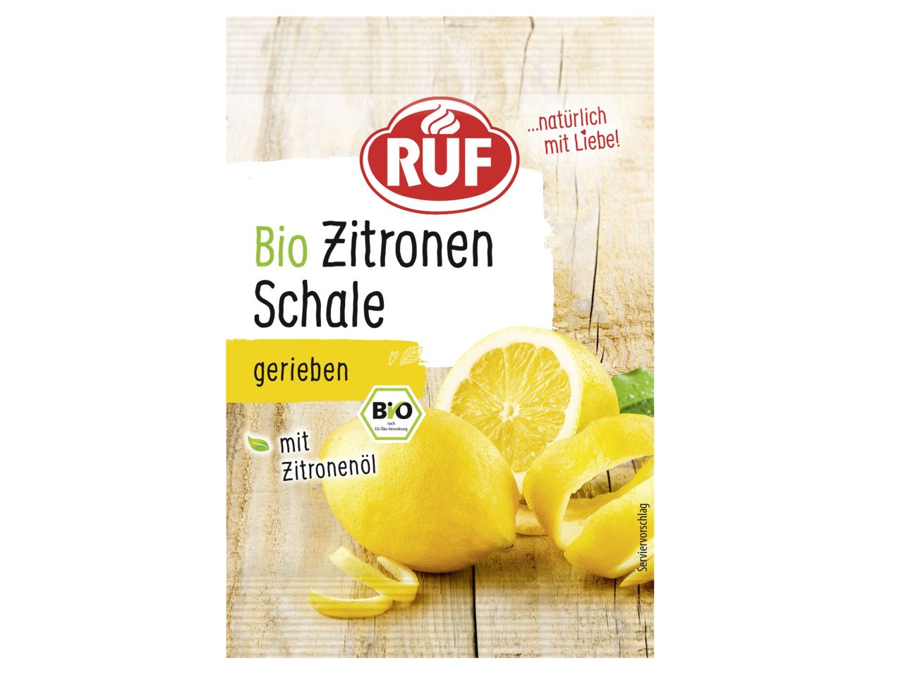 RUF Bio Zitronenschale 5 g – geriebene Zitronenschale zum Backen