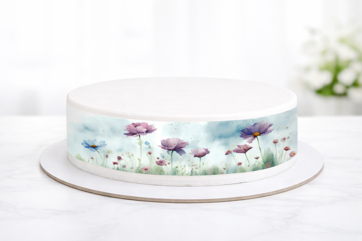 Tortenband Blumen 