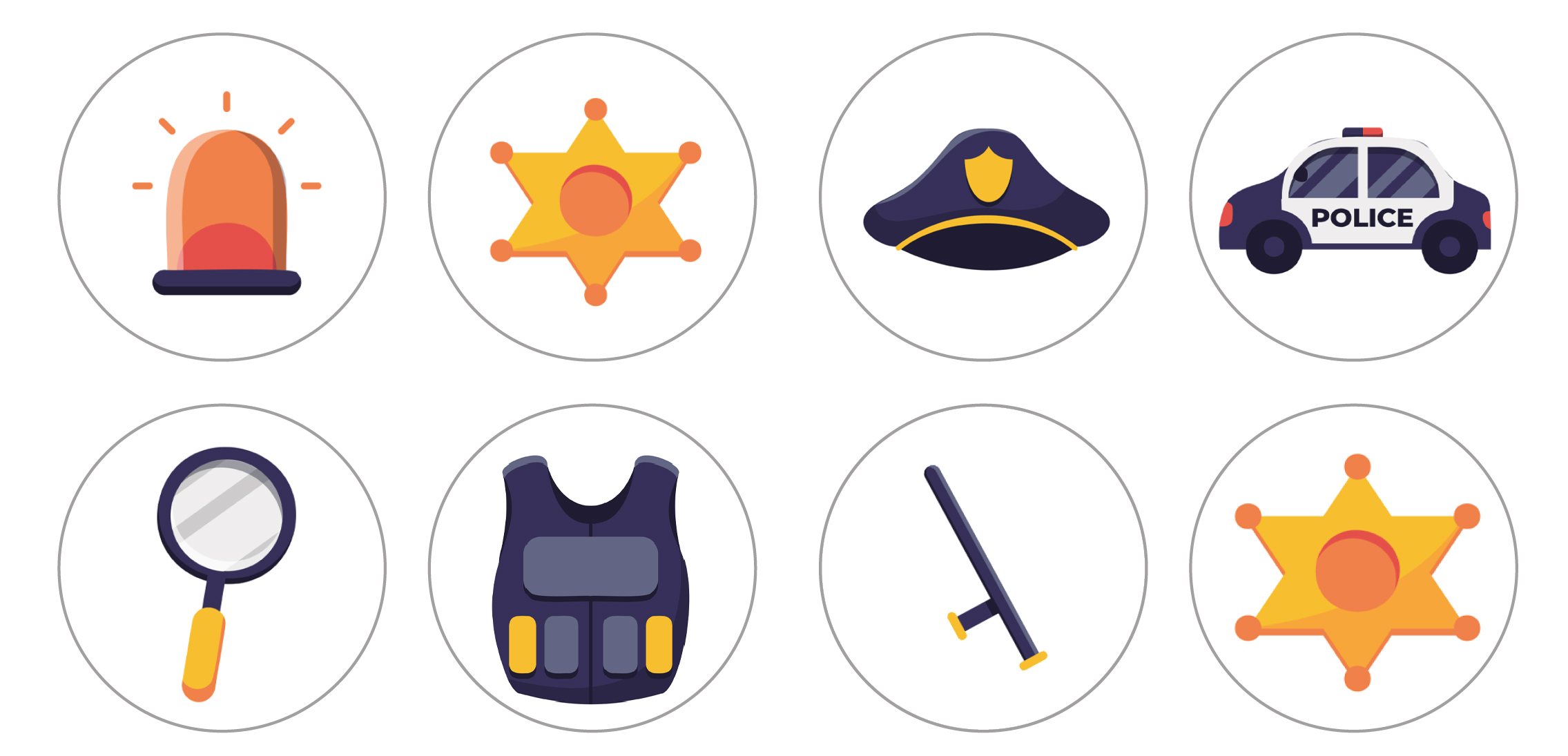 Polizei Muffin Deko aus Oblate Deluxe – schnell dekoriert, einfach auflegen (R713)