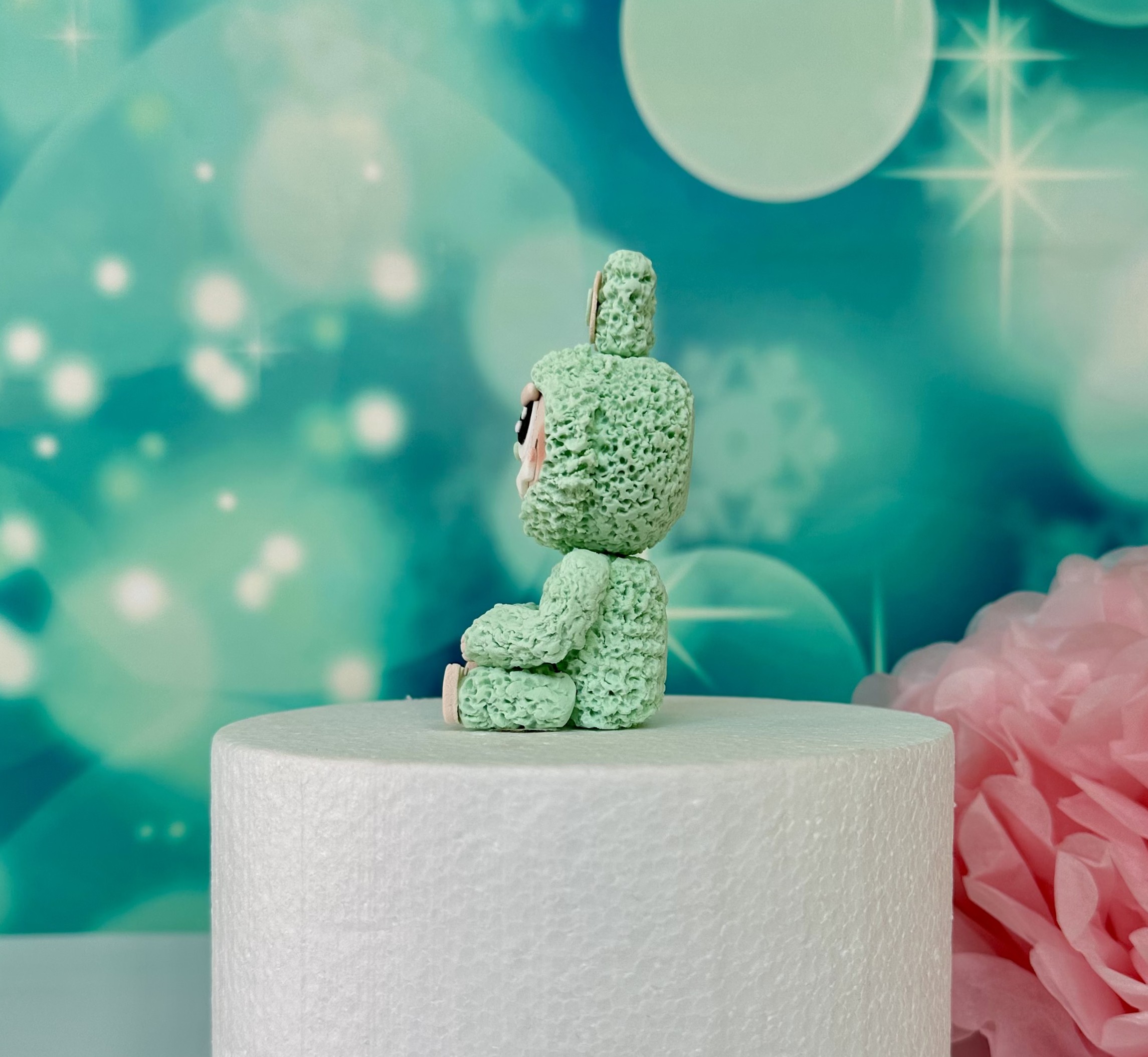 Tortenfigur kleines Monster / hellgrün