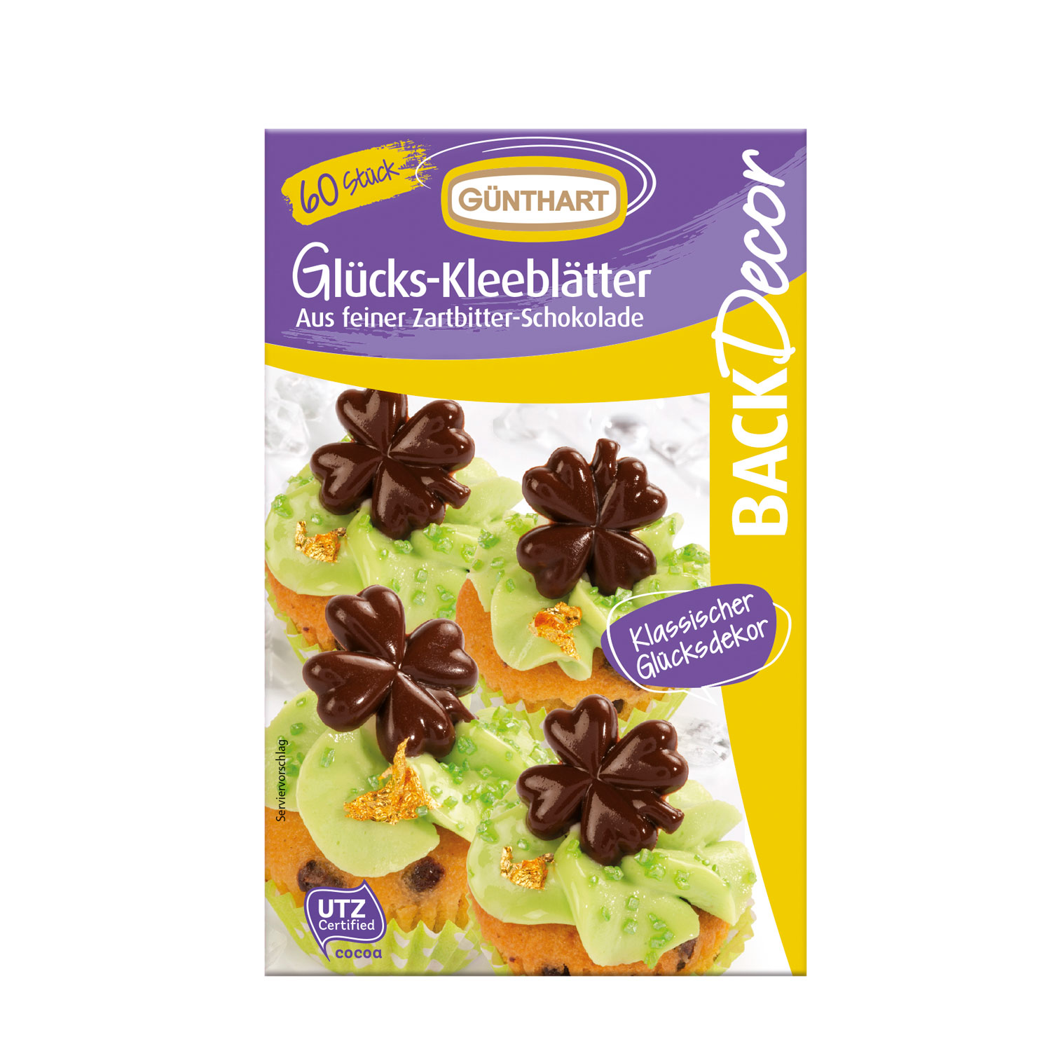 Schokoladen Glückskleeblätter 60 Stk.