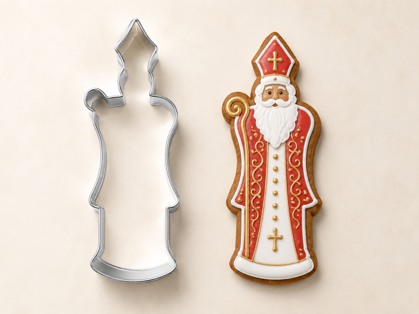 Ausstecher Nikolaus 16 × 5 cm – Weihnachtsausstecher A93