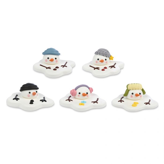 Schneemänner in der Sonne – 5er-Set aus Zucker