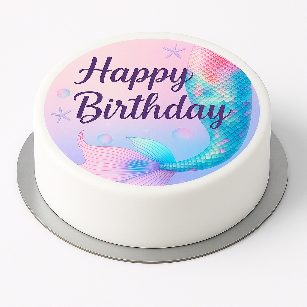 Tortenaufleger Meerjungfrau Happy Birthday